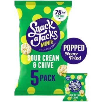 Snack a Jacks Sour Cream & Chive Rice Cakes Multipack (5 x 19g)