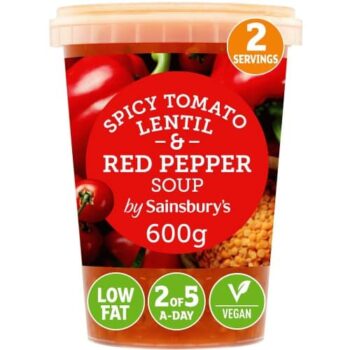 Spicy Tomato Lentil & Red Pepper Soup (600g)