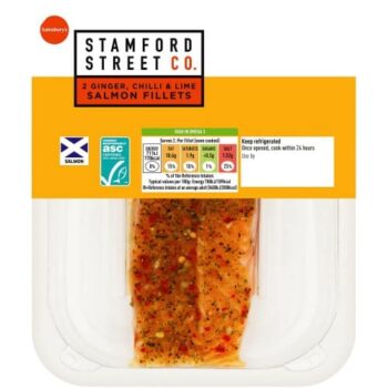 Stamford Street Co. Ready to Cook ASC Salmon Fillet Infusions Ginger Chilli & Lime (220g)