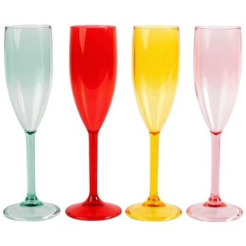 Summerhouse Strawberries & Cream Set of 4 Reusable Flutes