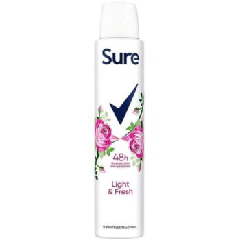 Sure Anti-perspirant Deodorant Aerosol Light & Fresh (200ml)