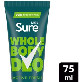Sure Men Active Fresh Whole Body Deodorant Cream 72h Odour Control (75ml)