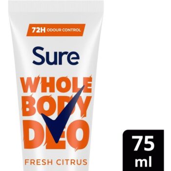 Sure Women Fresh Citrus Whole Body Deodorant Cream 72h Odour Control (75ml)