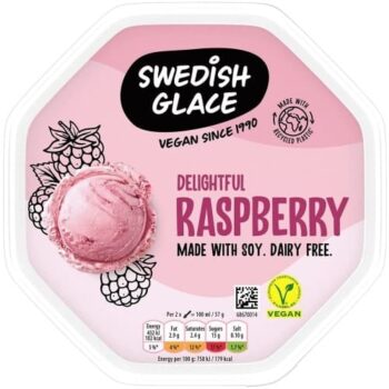 Swedish Glace Dairy Free Delightful Raspberry Vegan Ice Cream Tub (750ml)