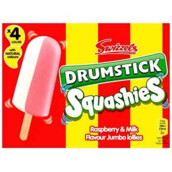 Swizzels Drumstick Squashies Raspberries & Milk Jumbo Lollies