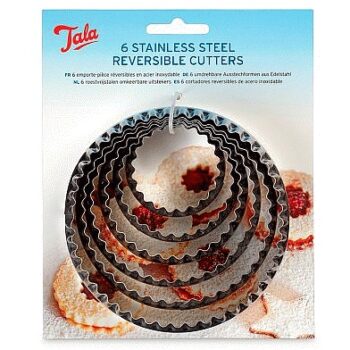 Tala Reversible Stainless Steel Cookie & Pastry Cutters Set of 6 (6)