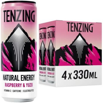 Tenzing Raspberry & Yuzu Natural Energy (4 x 330ml)
