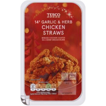 Tesco 14 Garlic and Herb Chicken Straws (161g)