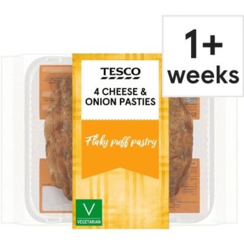 Tesco 4 Cheese & Onion Pasties (520g)