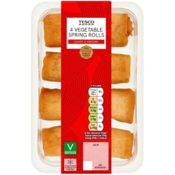 Tesco 4 Vegetable Spring Rolls (144g)