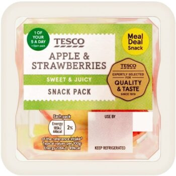 Tesco Apple & Strawberries (FOS) (90g)