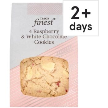 Tesco Finest Raspberry & White Chocolate Cookies