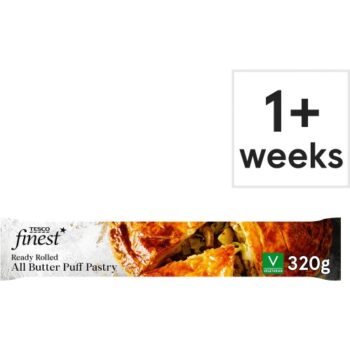 Tesco Finest Ready Rolled All Butter Puff Pastry (320g)