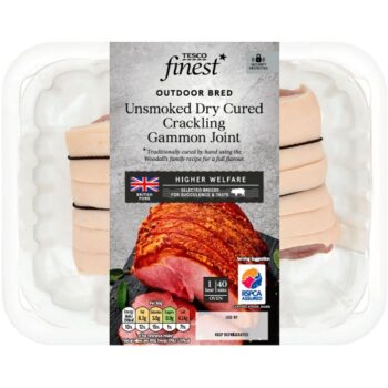 Tesco Finest Unsmoked Dry Cured Crackling Gammon Joint (900g)