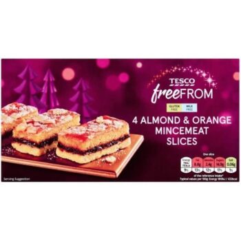 Tesco Free From Almond & Orange Mincemeat Slices
