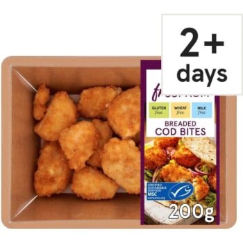 Tesco Free From Breaded Cod Bites (200g)