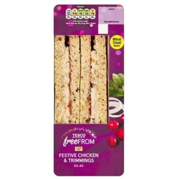Tesco free From Festive Chicken & Trimmings Sandwich
