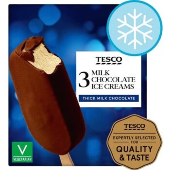 Tesco Milk Chocolate Ice Creams (3 x 110ml)