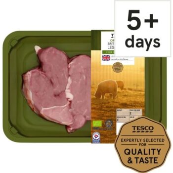 Tesco Organic British Lamb Leg Steaks (300g)