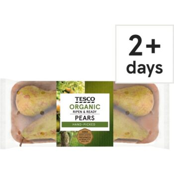 Tesco Organic Ripe & Ready Pears (550g)