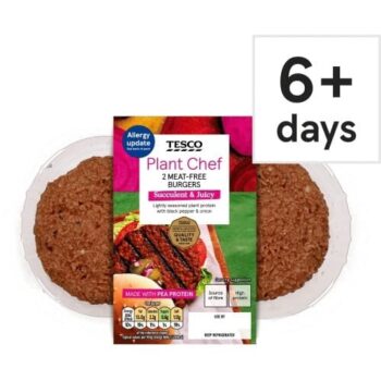 Tesco Plant Chef 2 Meat Free Burgers (226g)