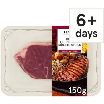 Tesco Quick Cook Sirloin Beef Steak (150g)