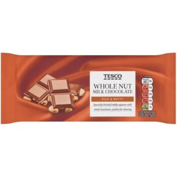 Tesco Whole Nut Milk Chocolate (200g)
