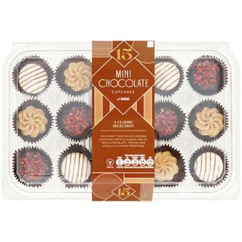 The BAKERY at ASDA 15 Mini Chocolate Cupcakes