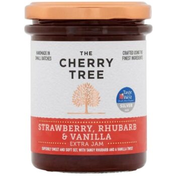The Cherry Tree Strawberry Rhubarb & Vanilla Extra Jam (225g)