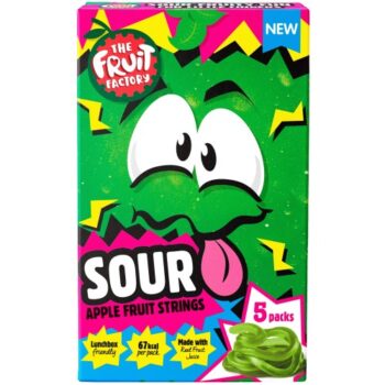 The Fruit Factory Sour Apple Fruit Strings (5 x 20g)