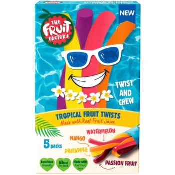 The Fruit Factory Tropical Fruit Twists 5*18g (5 x 18g)