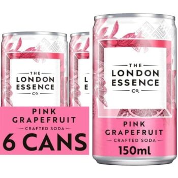 The London Essence Co. Pink Grapefruit Crafted Soda Cans (6 x 150ml)