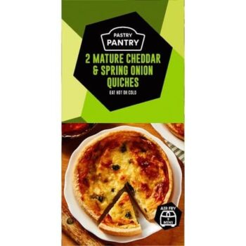 The Pastry Pantry 2 Mature Cheddar & Spring Onion Quiches (240g)