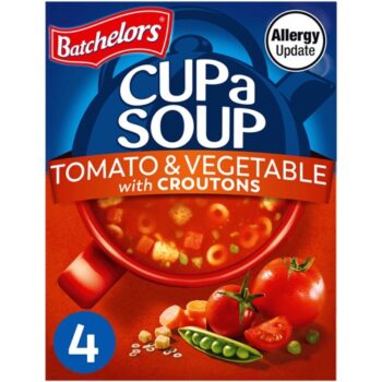 Tomato & Vegetable Instant Soup with Croutons, 4 Sachets (4 x 104g)