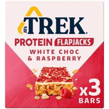 Trek White Choc & Raspberry Protein Flapjacks (3 x 50g)