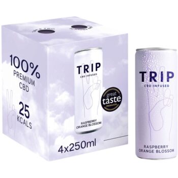 Trip CBD Infused Raspberry Orange Blossom (4 x 250ml)