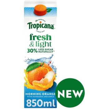 Tropicana Fresh & Light Morning Orange Juice Blend Drink (850ml)