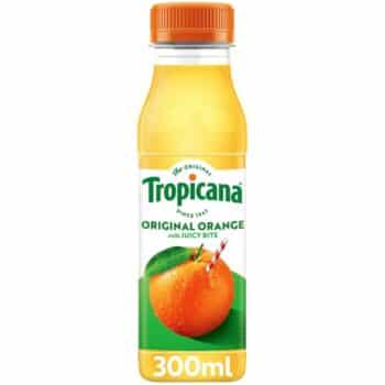 Tropicana Pure Orange Fruit Juice with Bits Single (300ml)