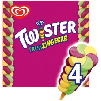 Twister Fruit Zingerrr Ice Lollies (4 x 70ml)