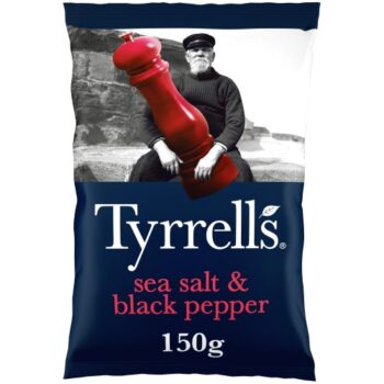 Tyrrells Sea Salt & Black Pepper Potato Chips (150g)