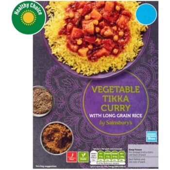 Vegetable Tikka Curry with Rice Ready Meal For 1 (400g)