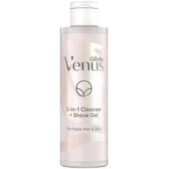 Venus Gillette 2-in-1 Pubic Hair Cleanser & Shave Gel for Skin (190ml)