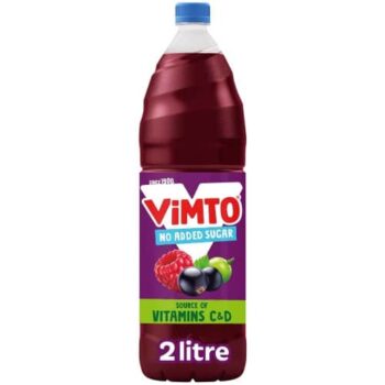 Vimto No Added Sugar Flavoured Real Fruit Mixed Fruit Squash (2 Litre)