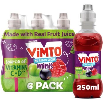 Vimto Original No Added Sugar Real Fruit Still Kid's Juice Drinks (6 x 250ml)