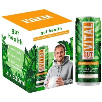 Vital Gut Healthy Sparkling Orange (4 x 330ml)