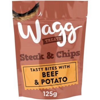 Wagg Dog Treats Steak & Chips (125g)