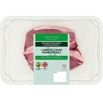 Waitrose 2 British Lamb Rump Steaks (300g)
