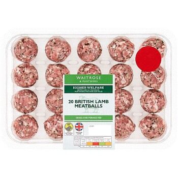Waitrose 20 British Lamb Meatballs (500g)