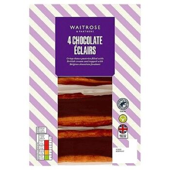 Waitrose 4 Chocolate Eclairs (4 x 39g)