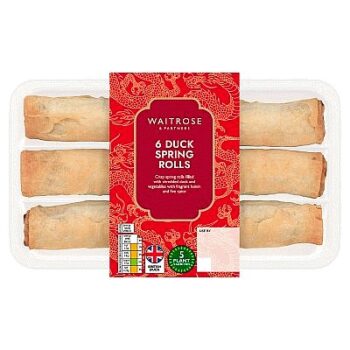 Waitrose 6 Duck Spring Rolls (216g)